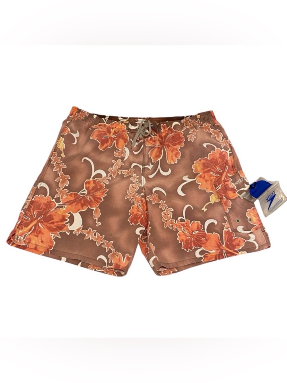 Speedo Tropical Print Surfer Shorts Swim Trunks - GUC - Men’s XL